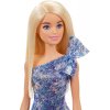 Mattel Barbie v třpytivých šatek modrých Blondýna