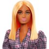 Mattel Barbie Modelka 161 - Kárované šaty se žlutou ledvinkou 161