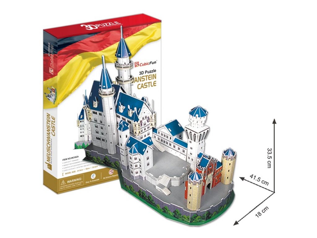 Puzzle 3D Zámek Neuschwanstein - 98 dílků