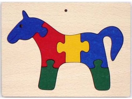 Vkládací puzzle Kůň v rámečku