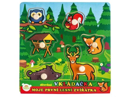 drevena vkladacka lesni zviratka