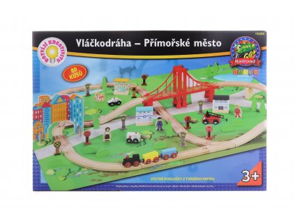 Vláčkodráha - Přímořské město 80 ks