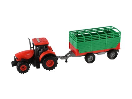 Traktor Zetor s valníkem na přepravu zvířat