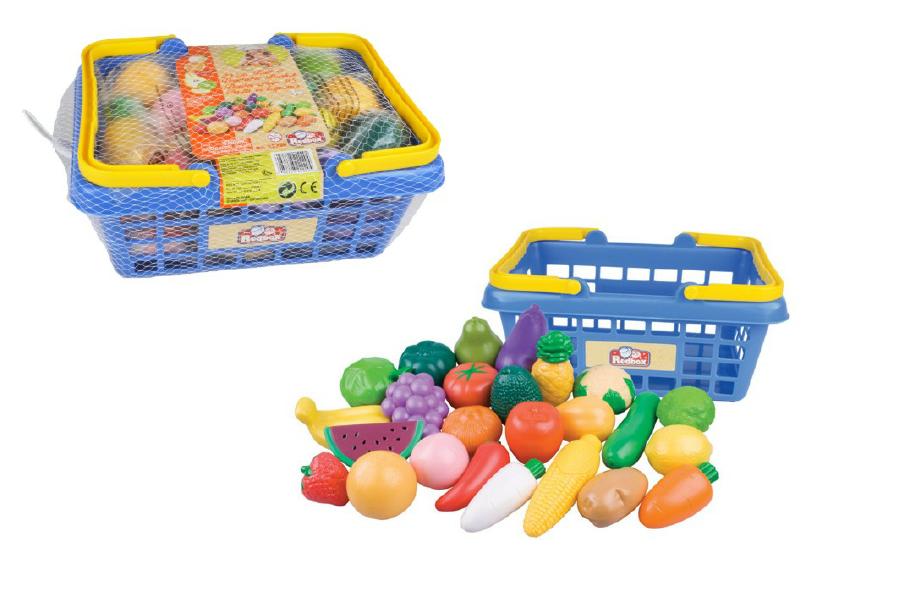 Nákupní košík s ovocem a zeleninou