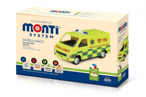 Stavebnice Monti MS 06.1 - Monti System MS 06.1 Ambulance Renault