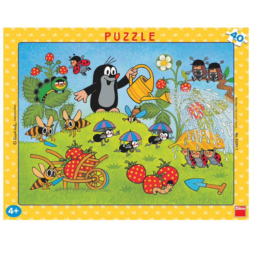 Puzzle Krtek v jahodách 40 dílků