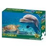 Puzzle s 3D efektem Delfin a zelva