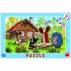 Puzzle 15 dílků deskové Krteček na návštěvě