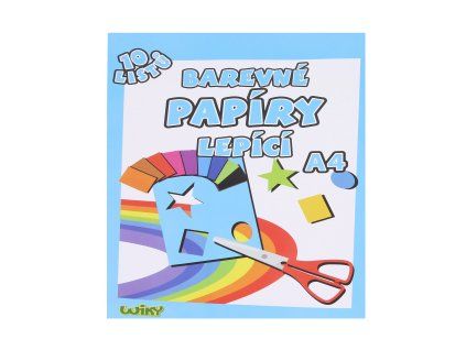 Papíry barevné lepící A4, 10 listů