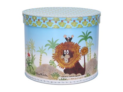 Krtek krabice kruhová Krtek a lev 25cm