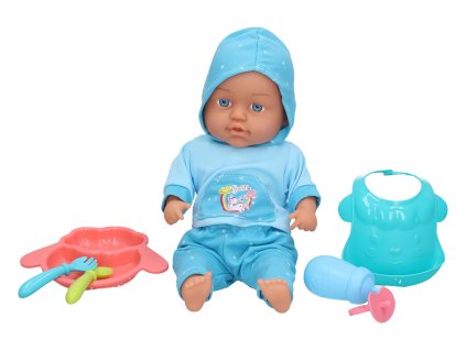 Miminko měkké s doplňky a zvukovými efekty 30 cm