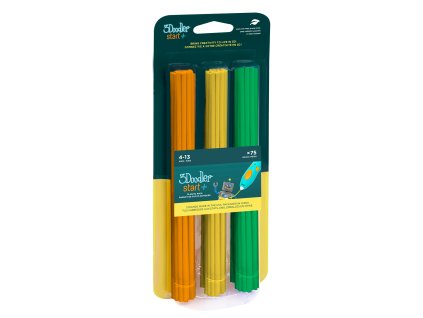 Náplň 75 ks do 3D pera 3Doodler Start+ oranžová, žlutá, zelená