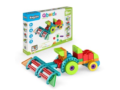 ENGINO Stavebnice QBOIDZ Traktor