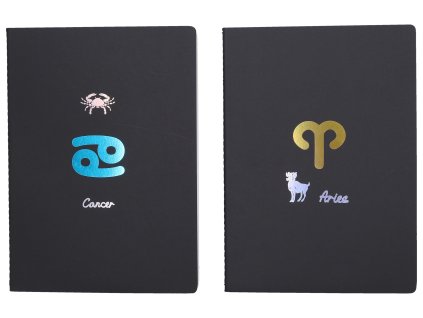 Notes 18,5x25,5 cm, 34 bílých linkovaných stran - Zodiac