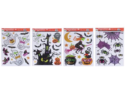 Dekorace okenní 41x29 cm MIX HALLOWEEN