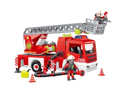 Hasičské auto s žebříkem stavebnice 40 cm