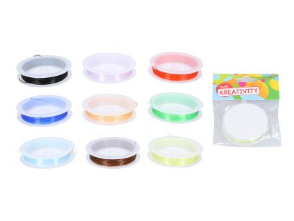 Lanko na korálky elastické barevné 0,6 mm, 7m