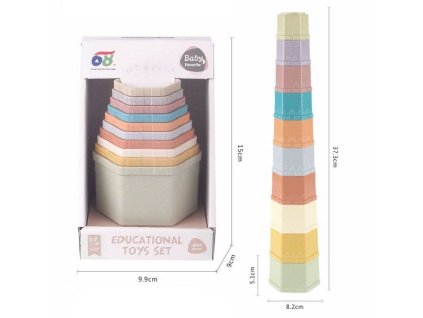 Kelímky stohovací šestihranné 37,3 cm