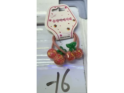Gumička do vlasů třešeň set 2 ks