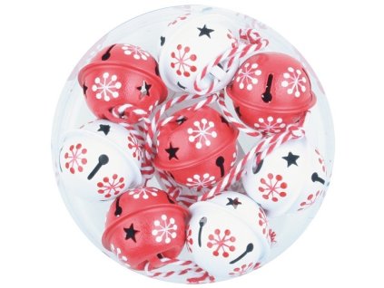 Rolničky s potiskem 3 cm, 8 ks, čer