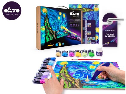 OKTO výtvarná sada ”Hvězdná noc” 30x40 cm