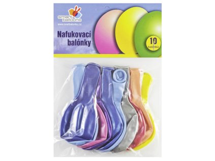 Balónek nafukovací - sada 10ks METALICKÉ 26cm