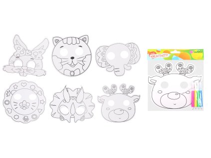 Kreativní set 22,5x20,5 cm maska + 4ks fix