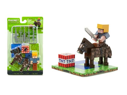 Stavebnice Magnet World Bojovník s koněm