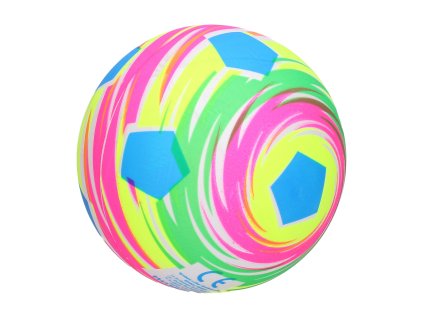 Míč guma nenafouknutý - fotbal duha 22 cm