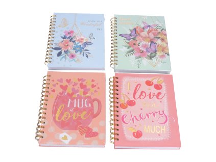 Notes spirála nelinkovaný 15x21 cm, 100 stran Mix