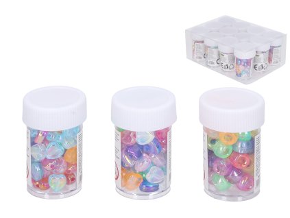 Barevné korálky v tubě