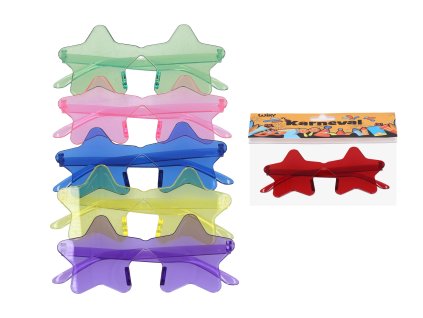 Set karneval - brýle plastové hvězdy