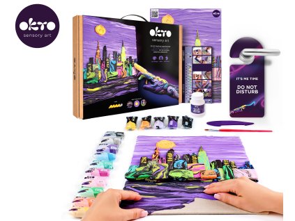 OKTO Malování hmotou motiv "#Skyline - New York" 30x40 cm