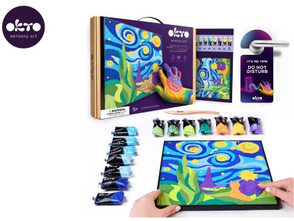 OKTO Malování hmotou podle čísel motiv "Malý princ noční obloha" 29x29 cm