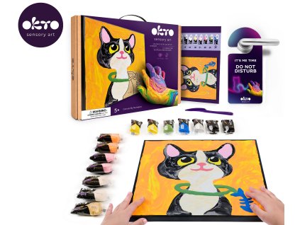 OKTO Malování hmotou podle čísel "Kočka" 29x29 cm