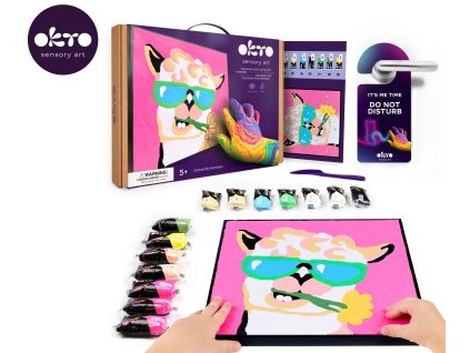 OKTO Malování hmotou podle čísel "Lama" 29x29 cm