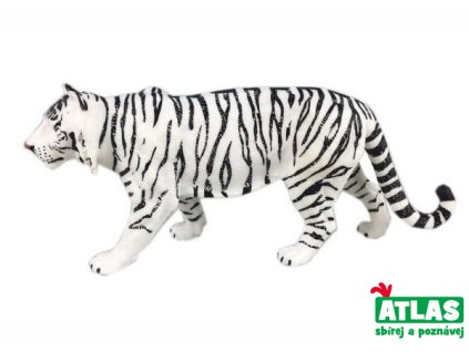 D - Figurka Tygr indický bílý 16 cm