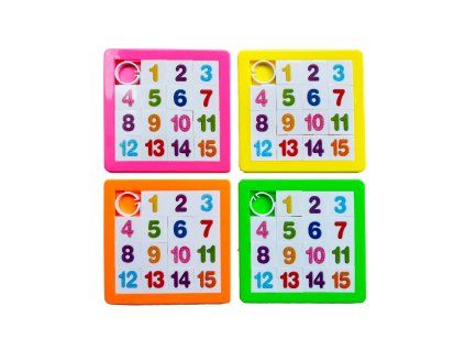 Hra 15 hlavolam logická 12,8 cm