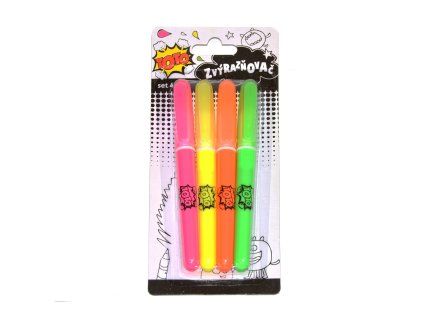 Zvýrazňovače fluo sada 4 ks