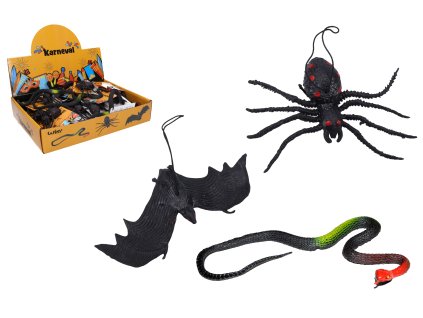 Had, netopýr a pavouk gumový mix