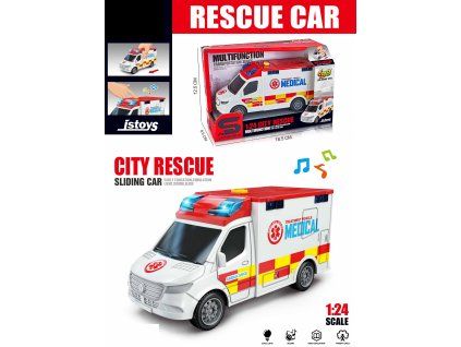 Auto sanitka s efekty 15,5 cm