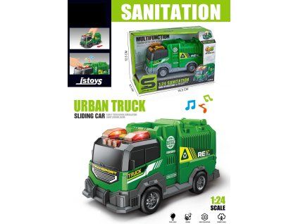 Auto popelářské s efekty 16 cm