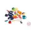 Kuchyňský set v košíku 26x19x14 cm - modrý - český obal