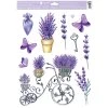 Okenní fólie levandule s glitry 30 x 42 cm