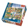 tlapkova patrola Puzzle Tlapková patrola Vždy včas - 4 v1puzzle 4 v 1a