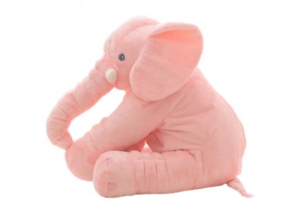 Plyšový polštářek slon růžový 60 cm (1)
