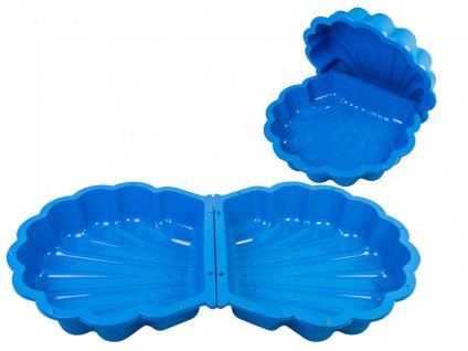 Dětské plastové pískoviště mušle 102 cm x 88 cm x 40 cm modré