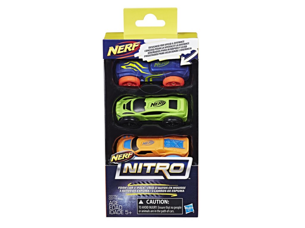 Nerf Nitro náhr.nitro 3ks auta