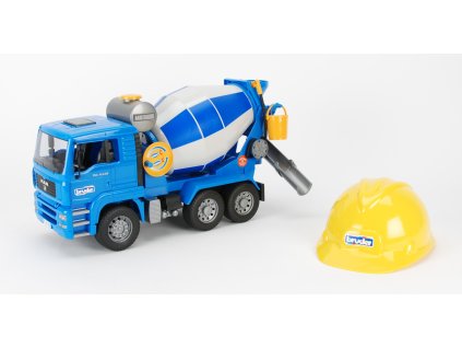 BRUDER 1638 Nákl.auto MAN - domíchávač+helma