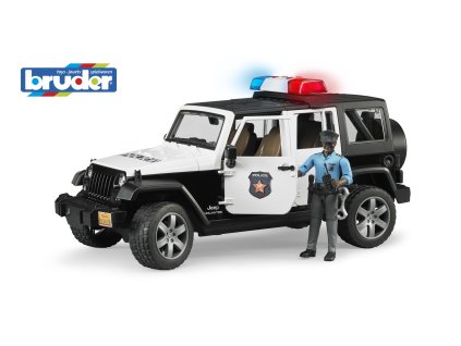 BRUDER 2526 POLICEJNÍ AUTO JEEP WRANGLER RUBICON S FIGURKOU